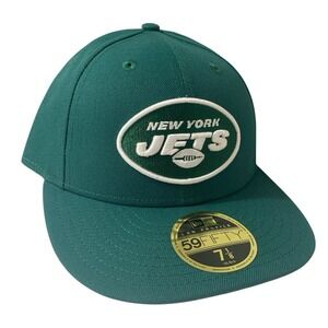 New York Jets New Era 59FIFTY Omaha Green Low Profile Fitted Hat Cap Size 7 1/8